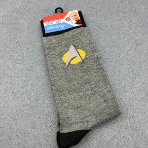 Star Trek Socks The Next Generation Yellow Black Gray Crew Mens Unisex Womens